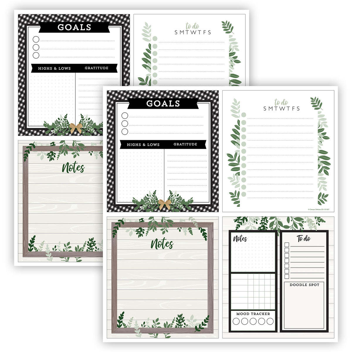 Farmhouse Notepad Set, 4 Per Set, 2 Sets | A1 School Supplies