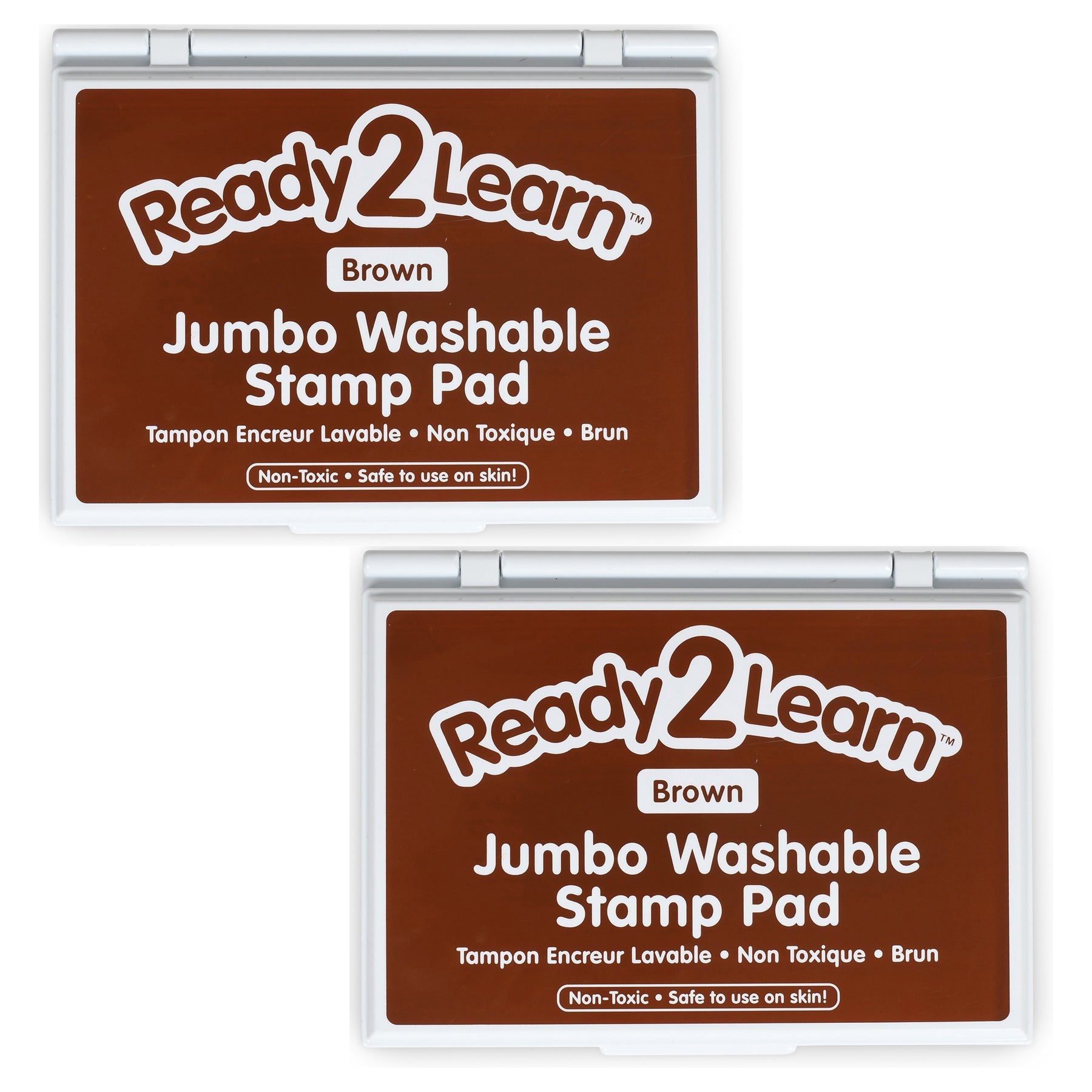 Jumbo Washable Stamp Pad - Brown - 6.2"L x 4.1"W - Pack of 2