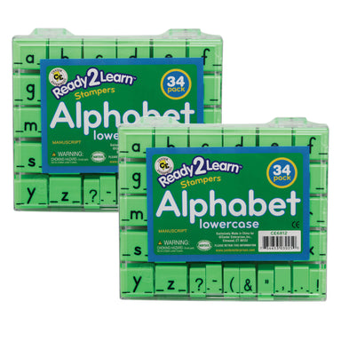 Alphabet Stamps - Lowercase - Small - 34 Per Set - 2 Sets - A1 School Supplies