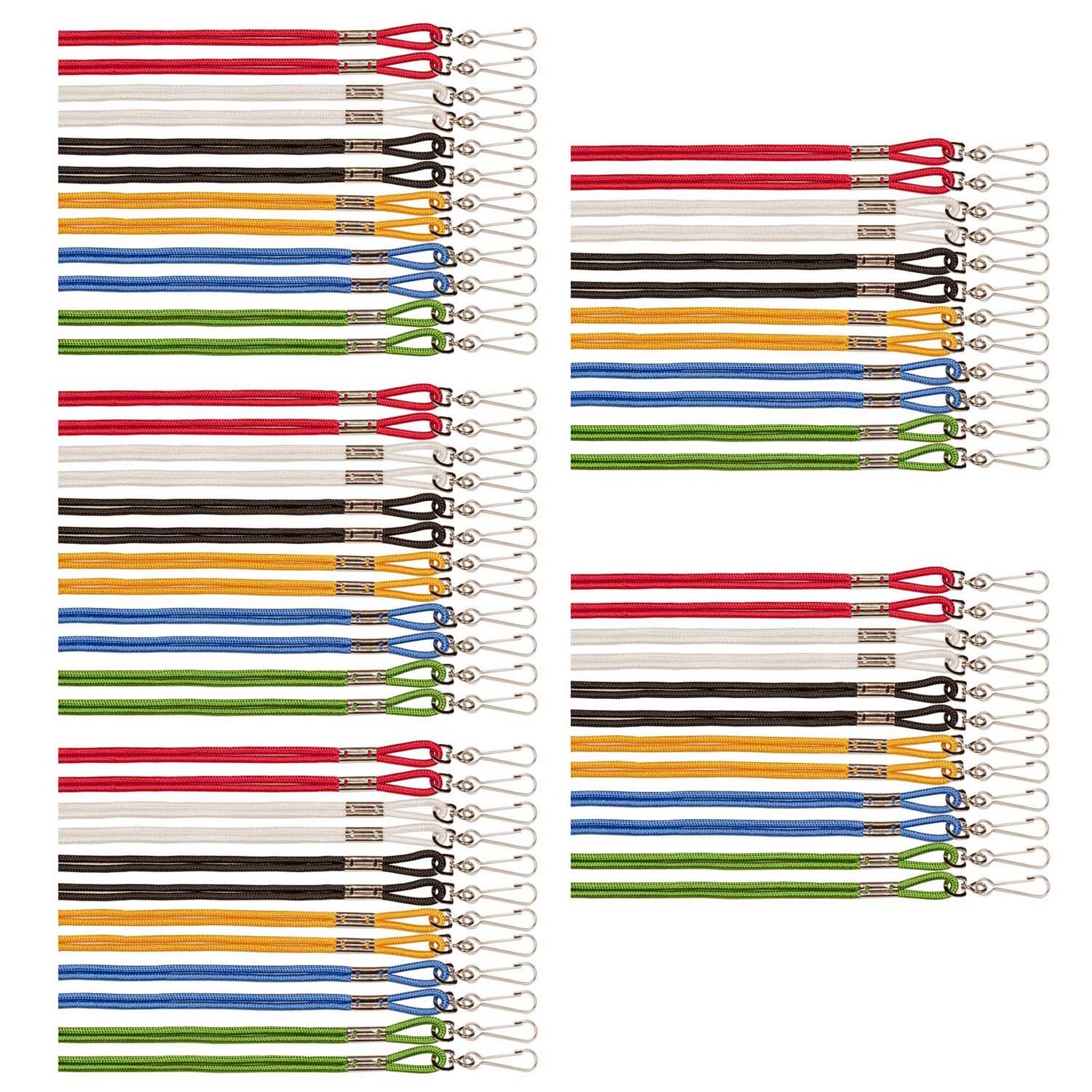 Lanyards, Assorted Colors, 12 Per Pack, 5 Packs - A1 School Supplies
