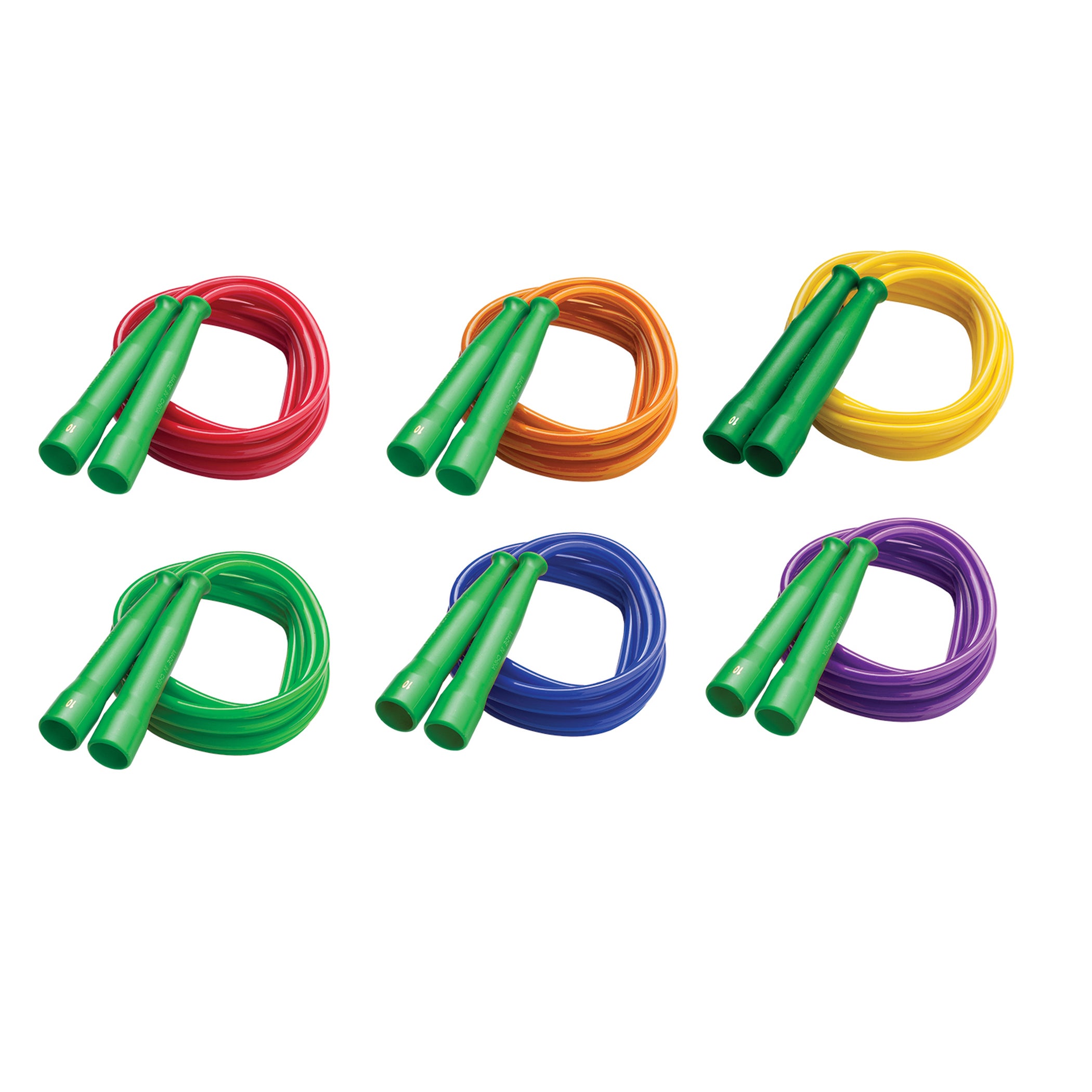 Licorice Speed Jump Rope, 10' with Green Handles, Pack of 6 - A1 School Supplies