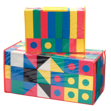 Activity Blocks, Assorted Primary Colors, Assorted Sizes, 152 Pieces - A1 School Supplies