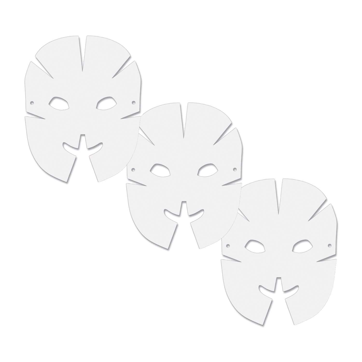 Die-Cut Dimensional Paper Masks, 10-1/2" x 8-1/4", 40 Per Pack, 3 Packs