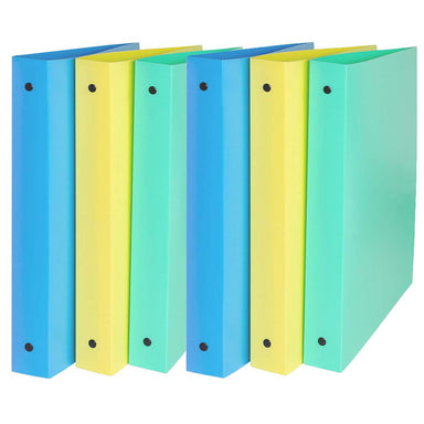 3-Ring Binder, 1" capacity, Assorted Colors, Pack of 6 - A1 School Supplies