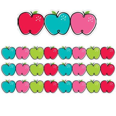 Doodle Apples EZ Border, 48 Feet, 3 Packs - A1 School Supplies