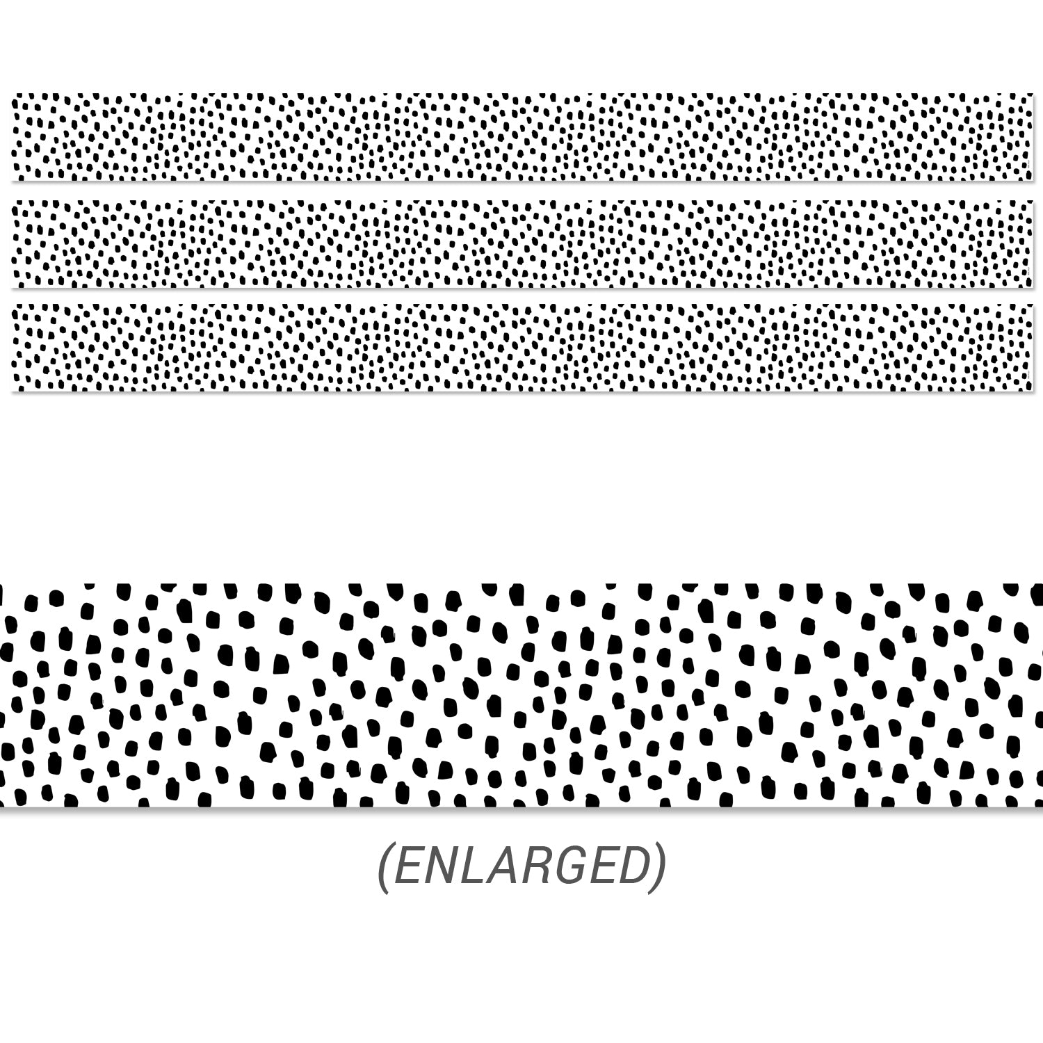 Black Messy Dots EZ Border, 48 Feet Per Pack, 3 Packs