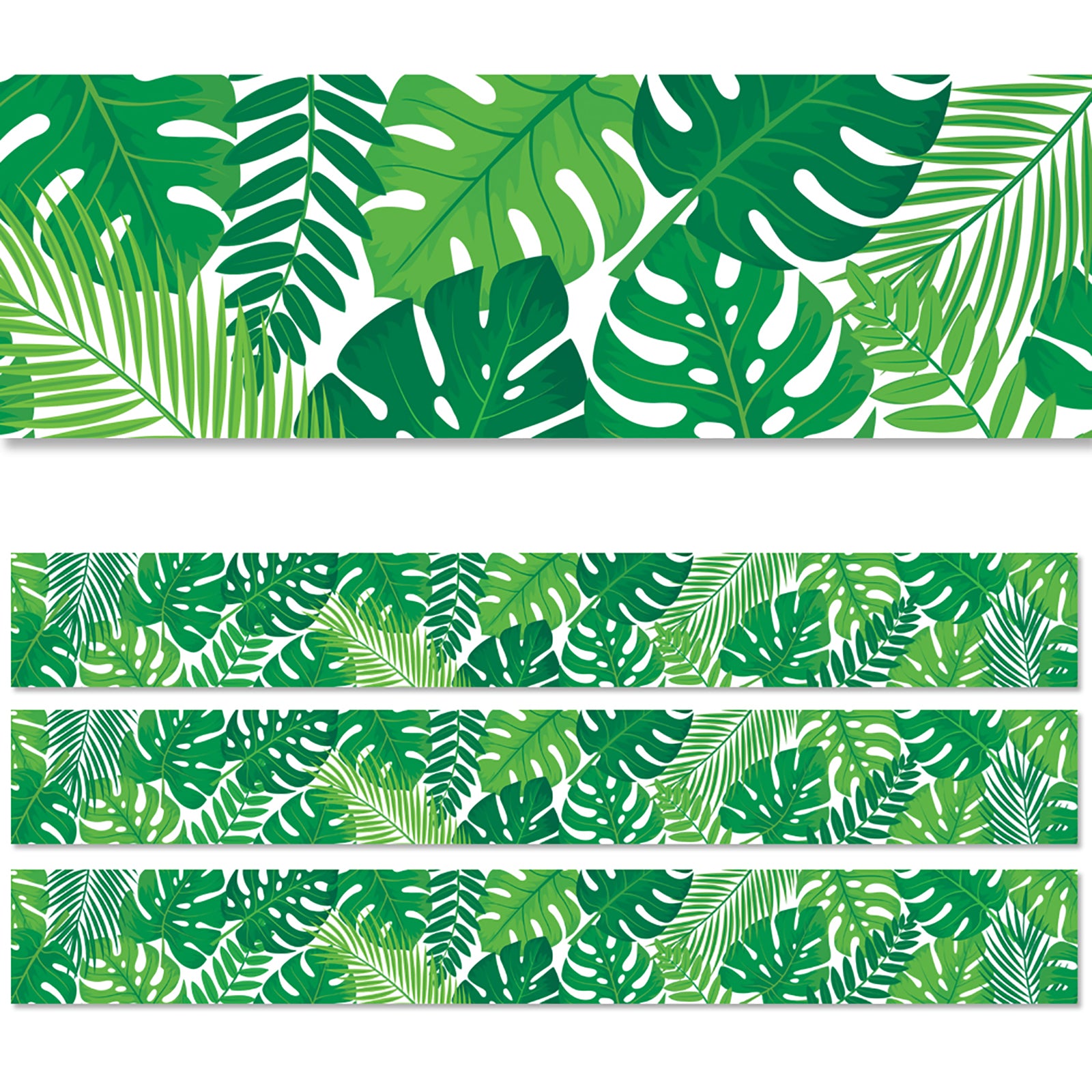 Tropical Leaves EZ Border, 48 Feet, 3 Packs - A1 School Supplies