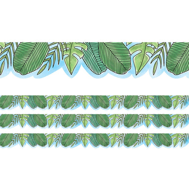 Safari Friends Jumbo Leaves EZ Border, 48 Feet Per Pack, 3 Packs - A1 School Supplies