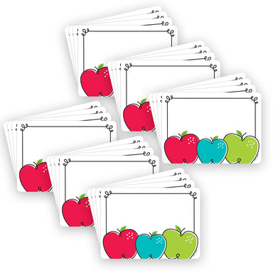 Doodle Apples Labels, 3-1/2" x 2-1/2", 36 Per Pack, 6 Packs - A1 School Supplies