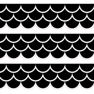 Black Scallops EZ Border™, 48 Feet Per Pack, 3 Packs - A1 School Supplies