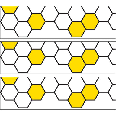 Busy Bees Honeycomb EZ Border™, 48 Feet Per Pack, 3 Packs - A1 School Supplies