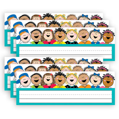 Stick Kids Name Plates, 9-1/2" x 3-1/4", 36 Per Pack, 6 Packs - A1 School Supplies