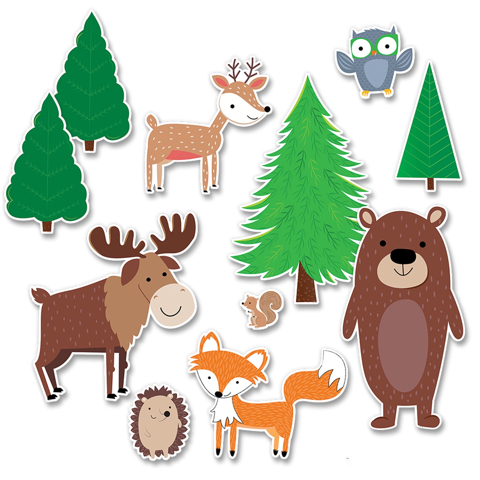 Jumbo Woodland Friends Bulletin Board Set, 11 Pieces - A1 School Supplies