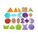 Rainbow Glitter Shapes - Set of 21 - 7 Colors - Explore Colors and Early Geometry - A1 School Supplies