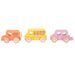 Rainbow Wooden City E-Vehicles - Set of 3 - A1 School Supplies