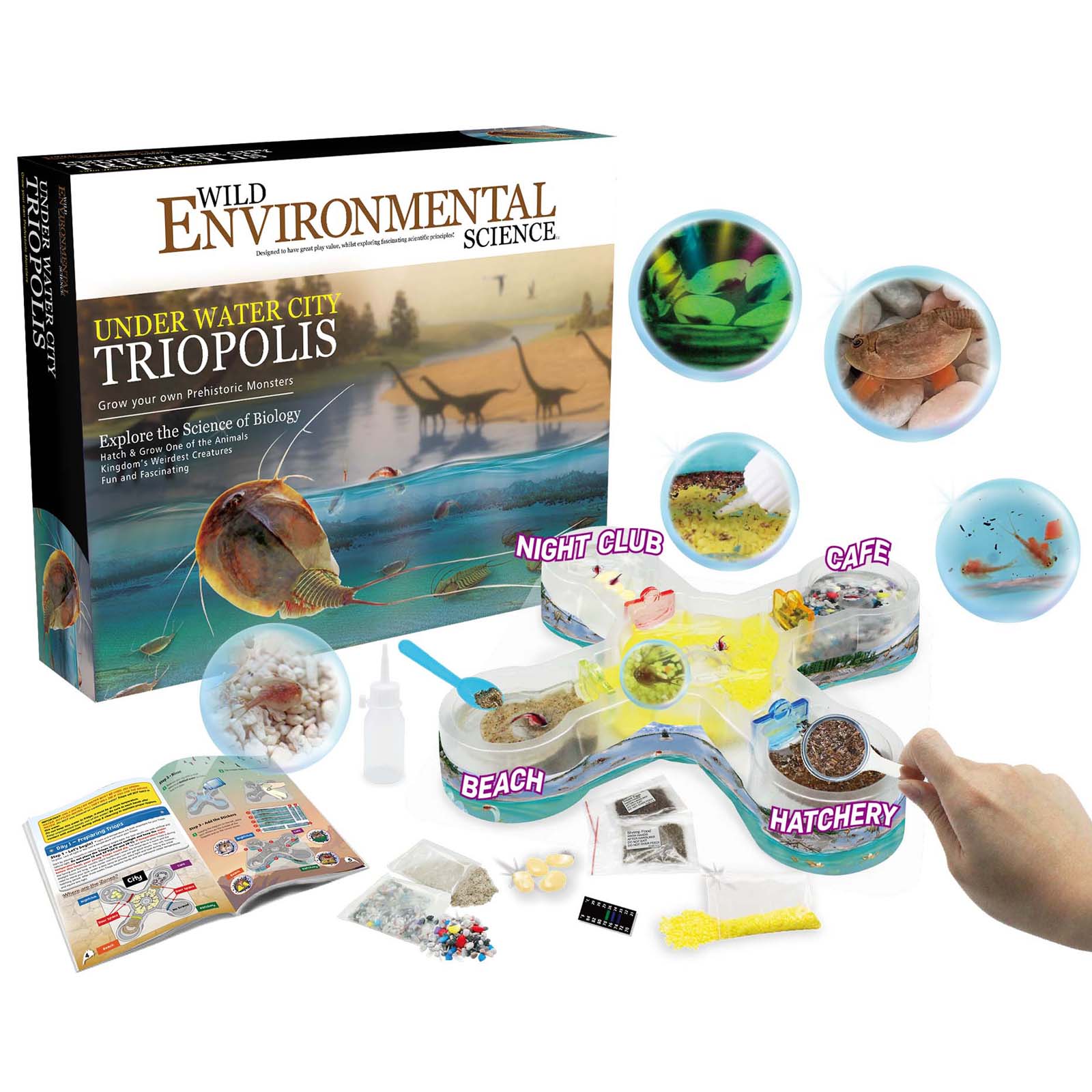 Under Water City Triopolis - Science Kit for Ages 8+ - Hatch Triassic Dinosaur Living Fossils - Eggs and Tank Included - A1 School Supplies