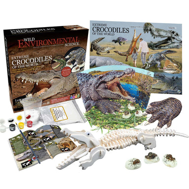 Extreme Crocodiles of the World - For Ages 6+ - Create and Customize Models and Dioramas - Study the Most Extreme Animals - A1 School Supplies