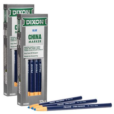 Phano China Markers, Blue, 12 Per Pack, 2 Packs - A1 School Supplies