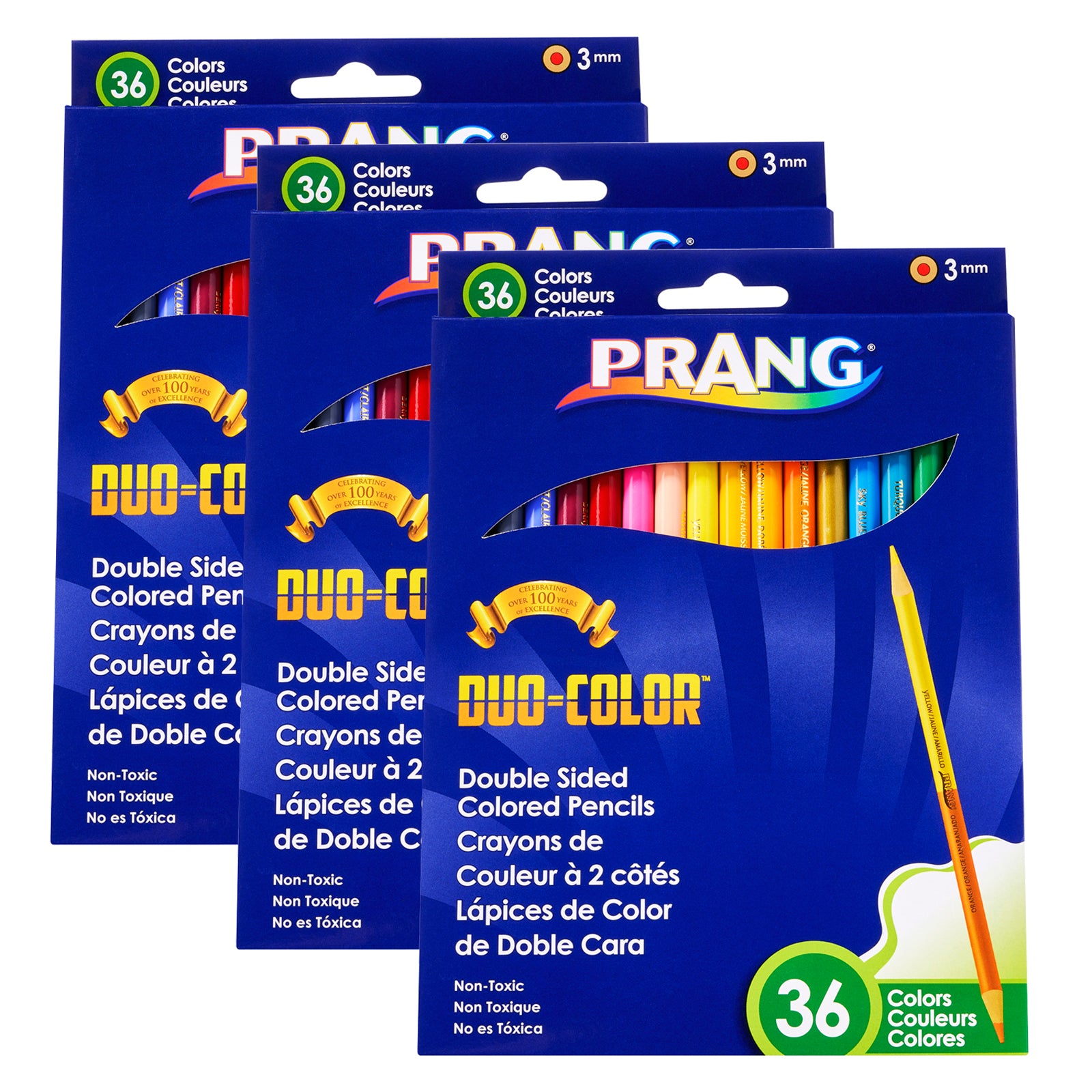 Duo Colored Pencils, 36 Color Set, 3 Sets - A1 School Supplies