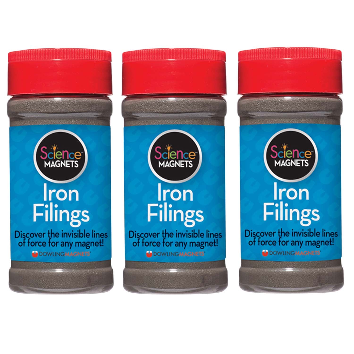 Iron Filings, 12 oz. Per Jar, 3 Jar - A1 School Supplies