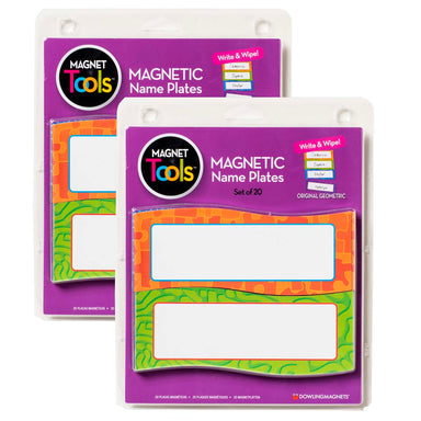 Magnetic Name Plates, 20 Per Pack, 2 Packs - A1 School Supplies