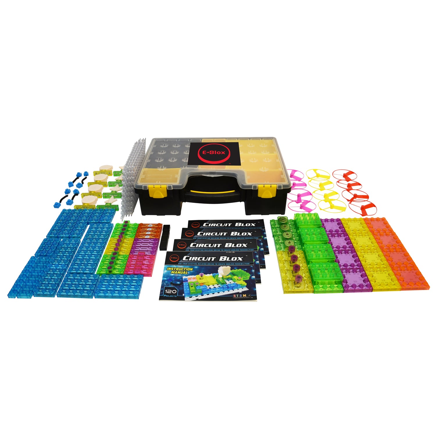Circuit Blox 120, Circuit Board Building Blocks Classroom Set, 196 Pieces - A1 School Supplies