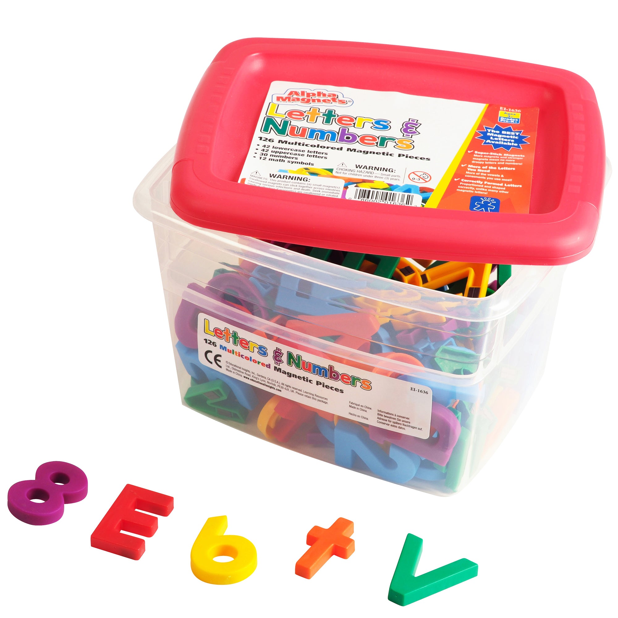 AlphaMagnets® & MathMagnets®, Multi-Colored, 126 Pieces - A1 School Supplies