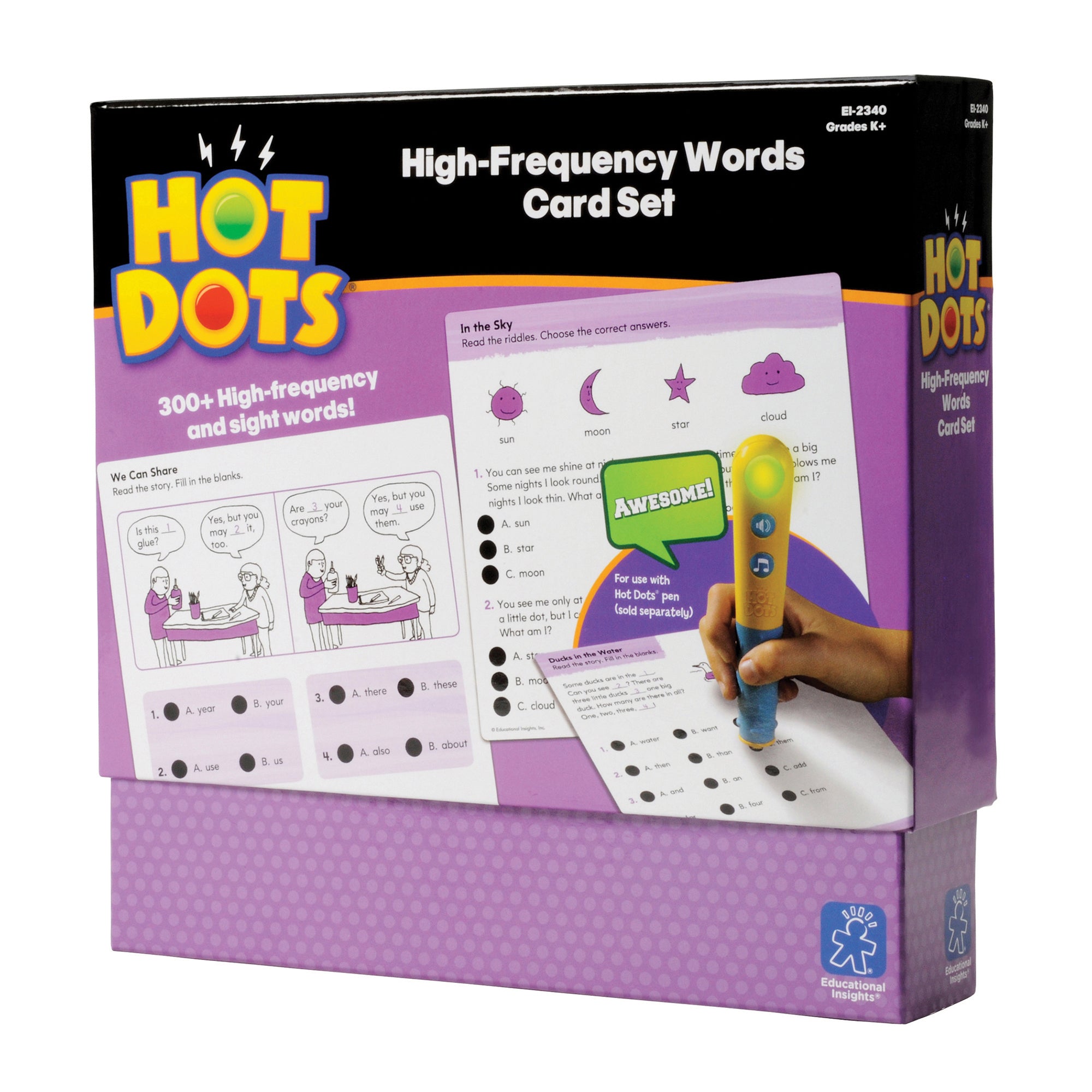 Hot Dots® High-Frequency Words Card Sets, Grades K+, 40 Cards - A1 School Supplies