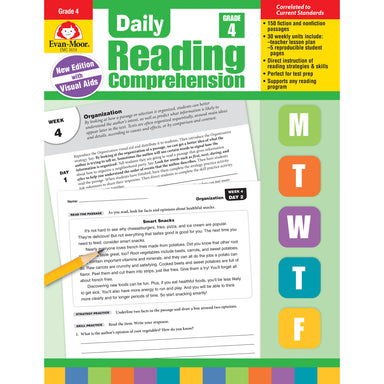 Daily Reading Comprehension, Teacher's Edition, Grade 4 - A1 School Supplies