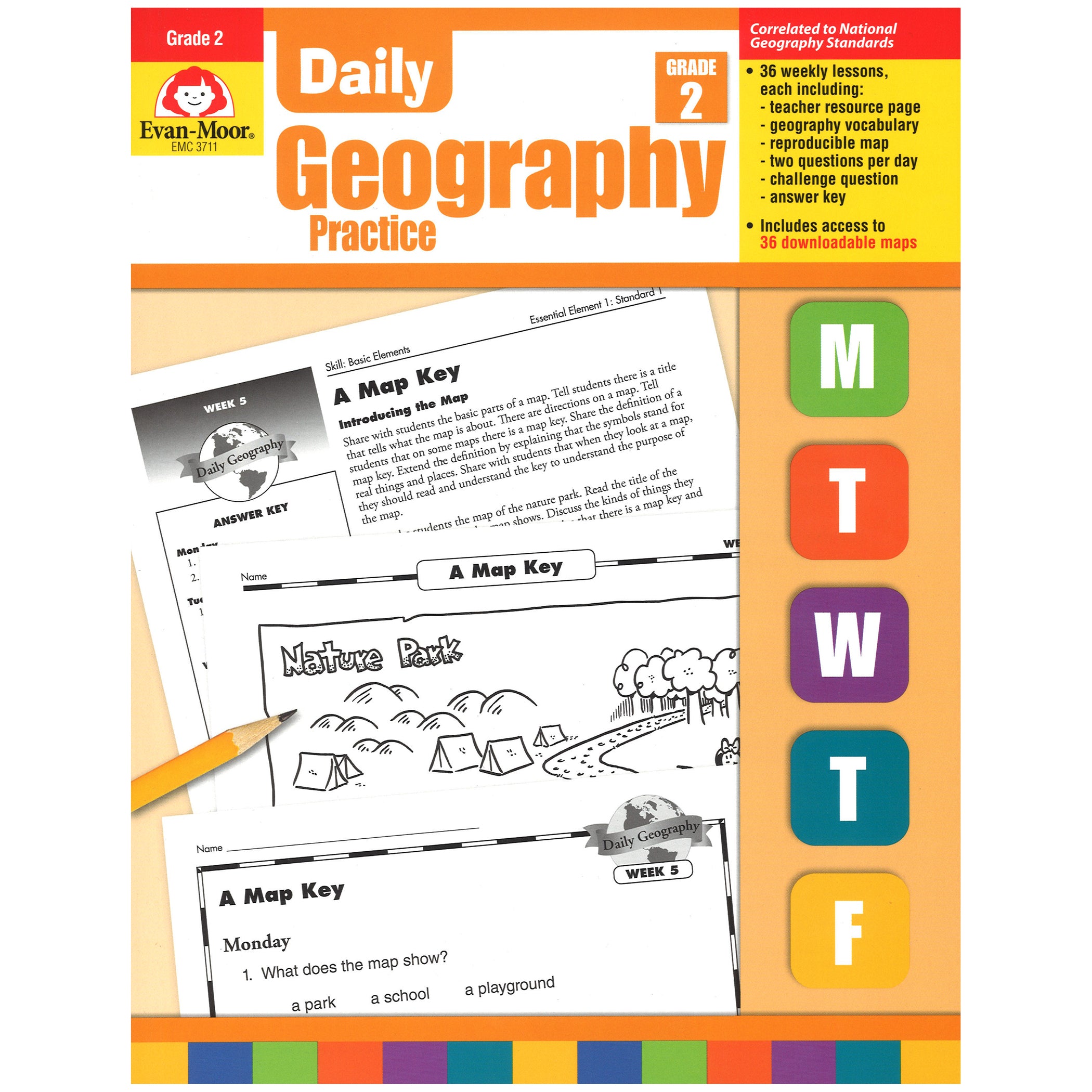 Daily Geography Practice Book, Grade 2 - A1 School Supplies