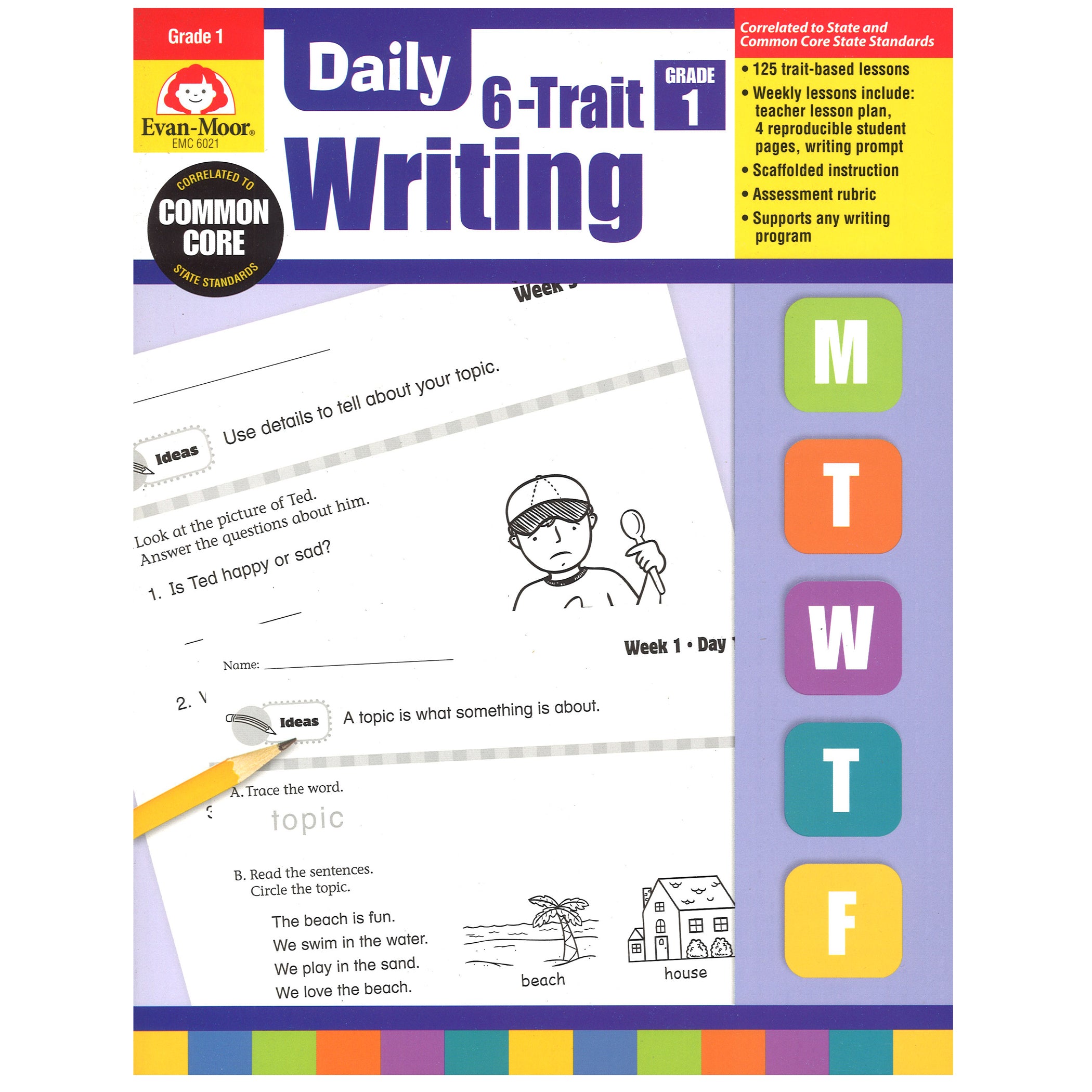 Daily 6-Trait Writing Book, Grade 1 - A1 School Supplies