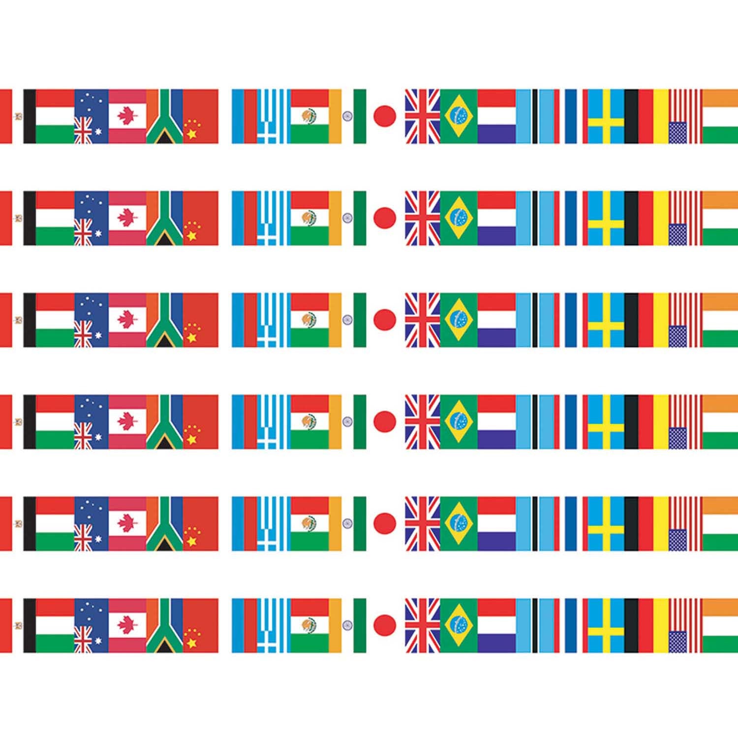 International Flags Spotlight Border™, 36 Per Pack, 6 Packs - A1 School Supplies