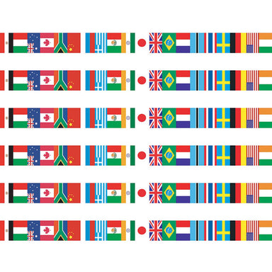 International Flags Spotlight Border™, 36 Per Pack, 6 Packs - A1 School Supplies