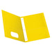 Twin Pocket Folders with Fasteners, Letter Size, Yellow, Box of 25 - A1 School Supplies