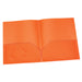 Poly Two Pocket Portfolio, Orange, Pack of 25 - A1 School Supplies