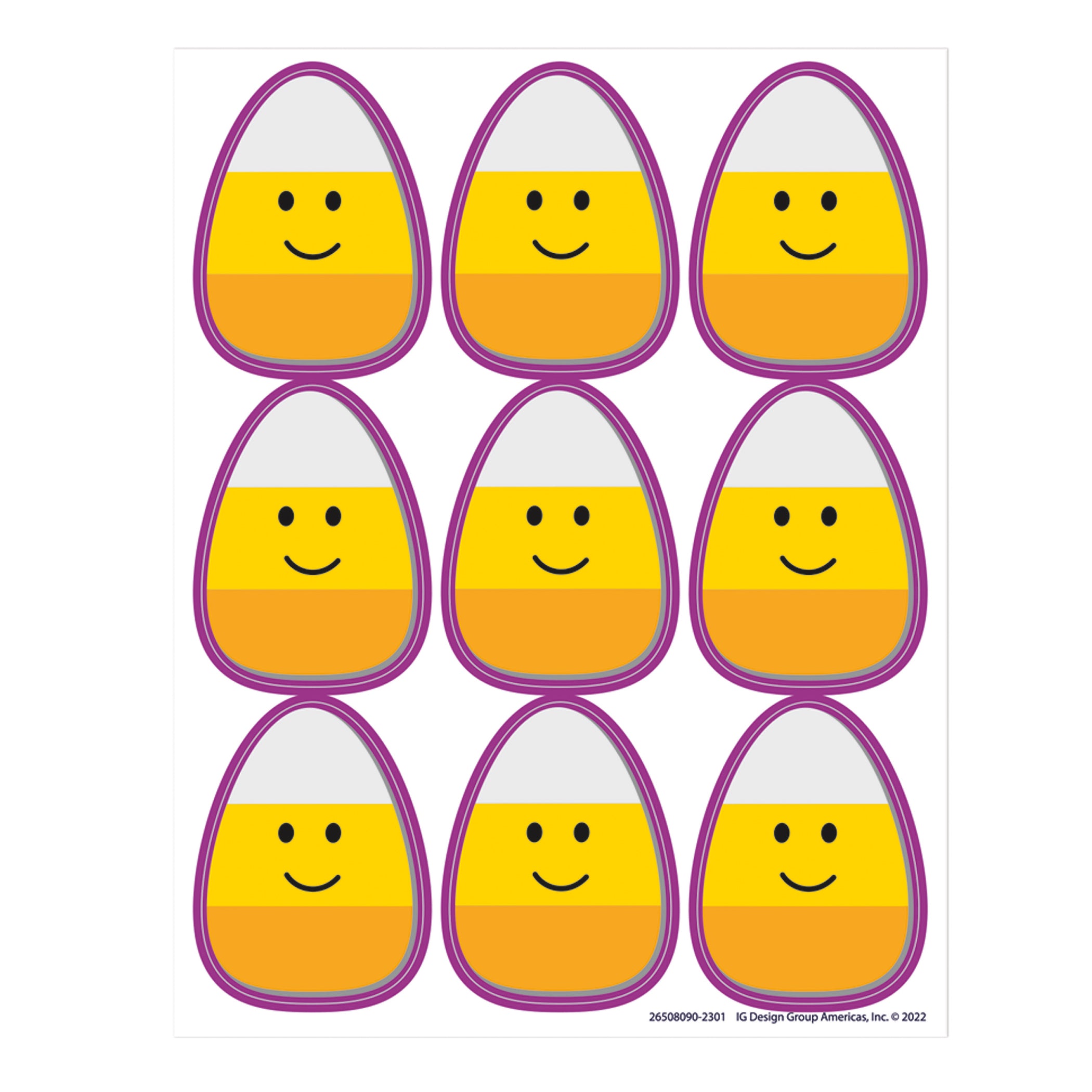 Candy Corn Giant Stickers, 36 Per Pack, 12 Packs - A1 School Supplies