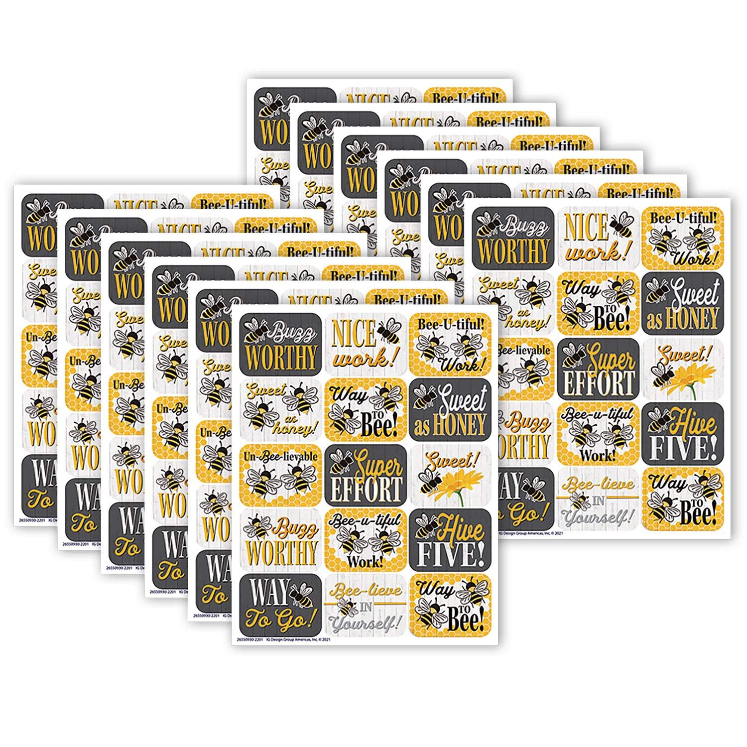 The Hive Success Stickers, 120 Per Pack, 12 Packs - A1 School Supplies