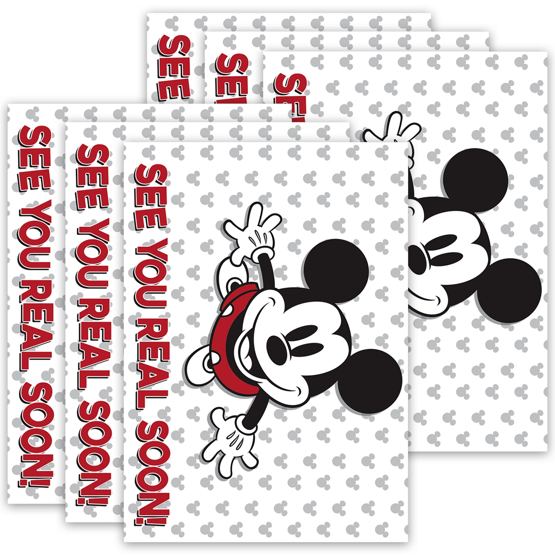 Mickey Mouse® Throwback See You Real Soon Teacher Cards, 36 Per Pack, 6 Packs - A1 School Supplies