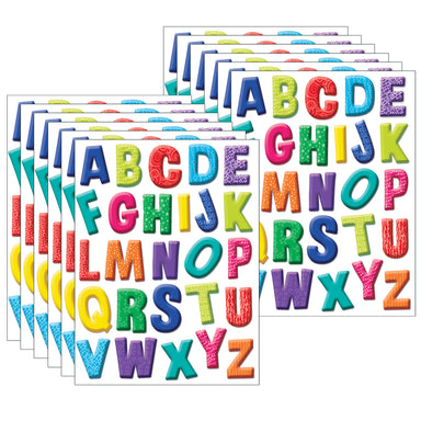 Color My World Alphabet Window Clings, 12 Sheets - A1 School Supplies