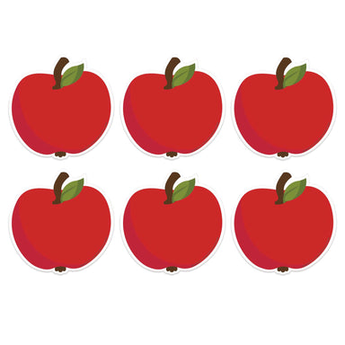 A Teachable Town Apples Paper Cut-Outs, 36 Per Pack, 6 Packs - A1 School Supplies