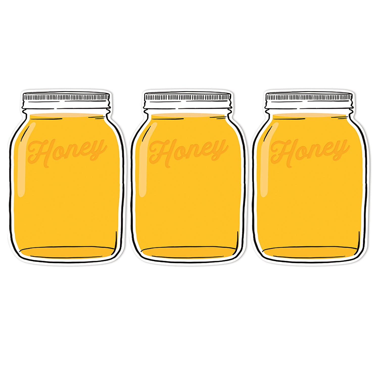 The Hive Mason Jar Paper Cut-Outs, 36 Per Pack, 3 Packs - A1 School Supplies