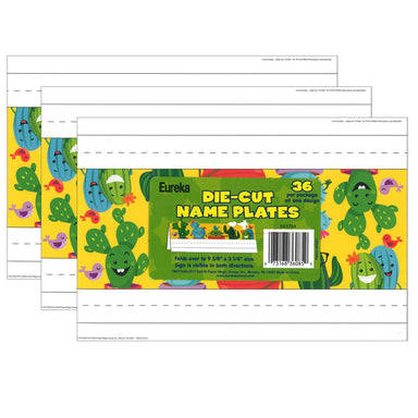 A Sharp Bunch Die Cut Tented Name Plates, 36 Per Pack, 3 Packs - A1 School Supplies