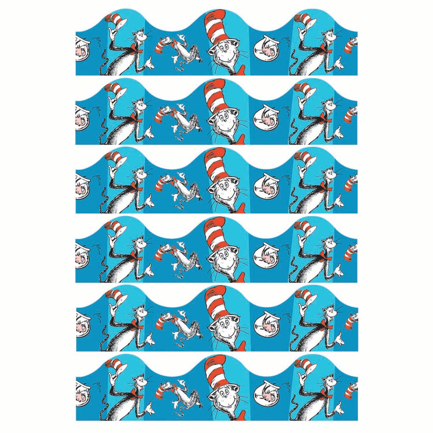 Cat in the Hat™ Blue Deco Trim®, 37 Feet Per Pack, 6 Packs - A1 School Supplies