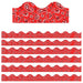 Red Bandana Extra Wide Deco Trim, 37 Feet Per Pack, 6 Packs - A1 School Supplies