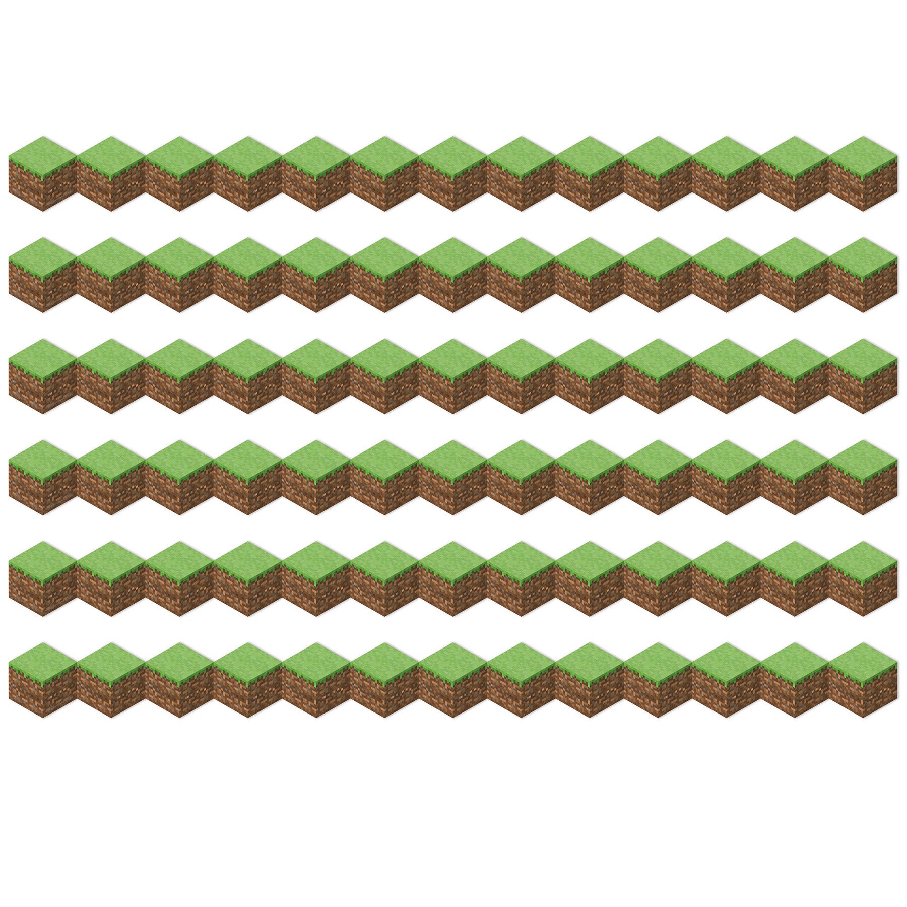 Minecraft Die-Cut Blocks Extra Wide Trim, 37 Feet Per Pack, 6 Packs