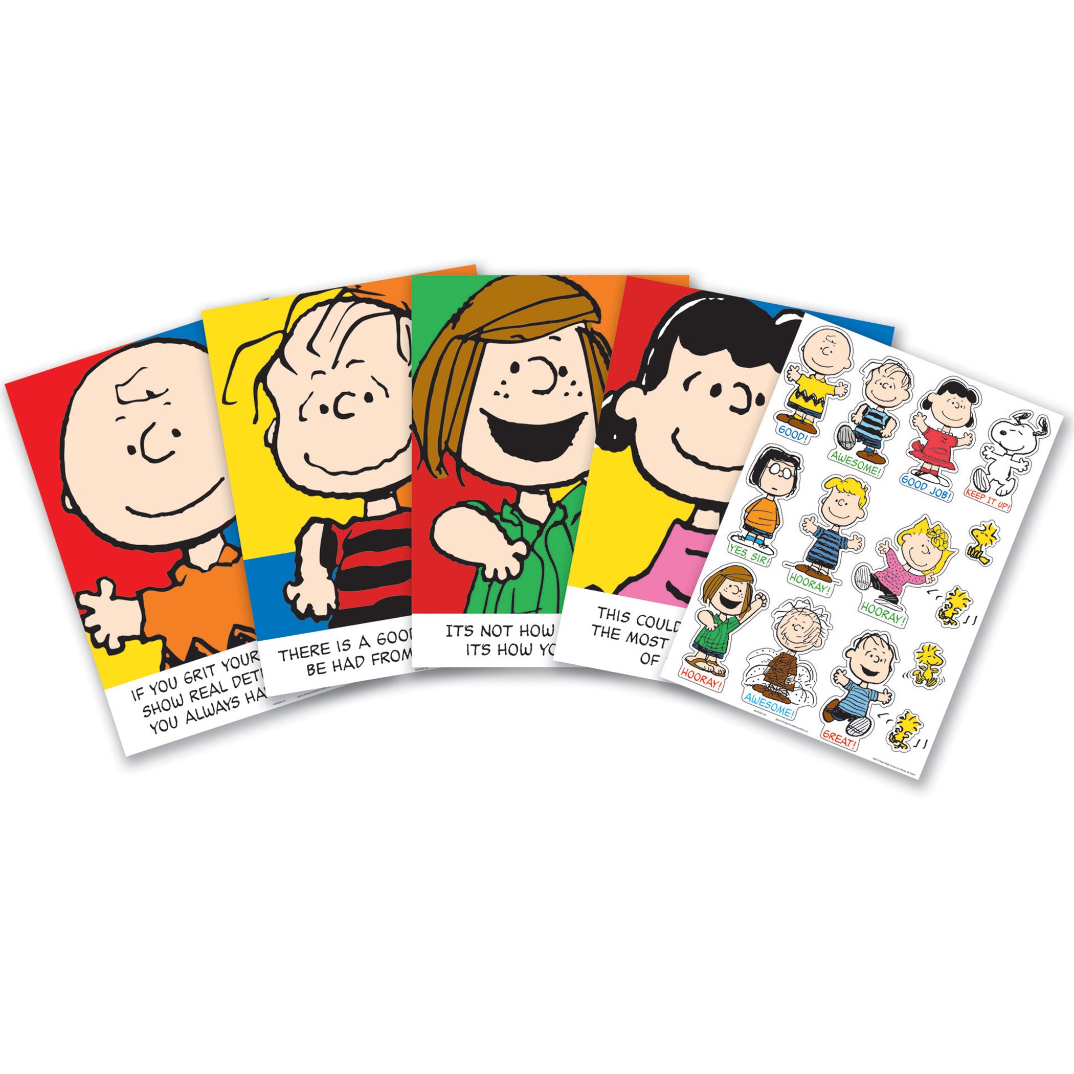 Peanuts Characters & Motivational Phrases Bulletin Board Set - A1 School Supplies