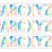 Fluorescent Tie-Dye 7" Deco Letters, 129 Per Pack, 3 Packs - A1 School Supplies