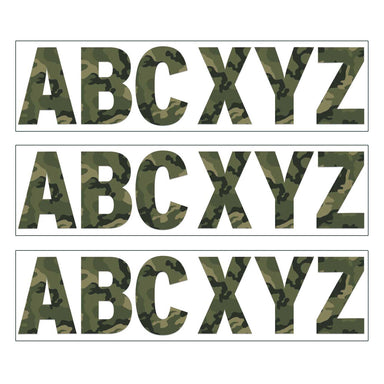 Classic Camo 7" Deco Letters, 129 Per Pack, 3 Packs - A1 School Supplies