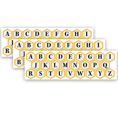 The Hive Deco Letters, 96 Characters Per Pack, 3 Packs - A1 School Supplies