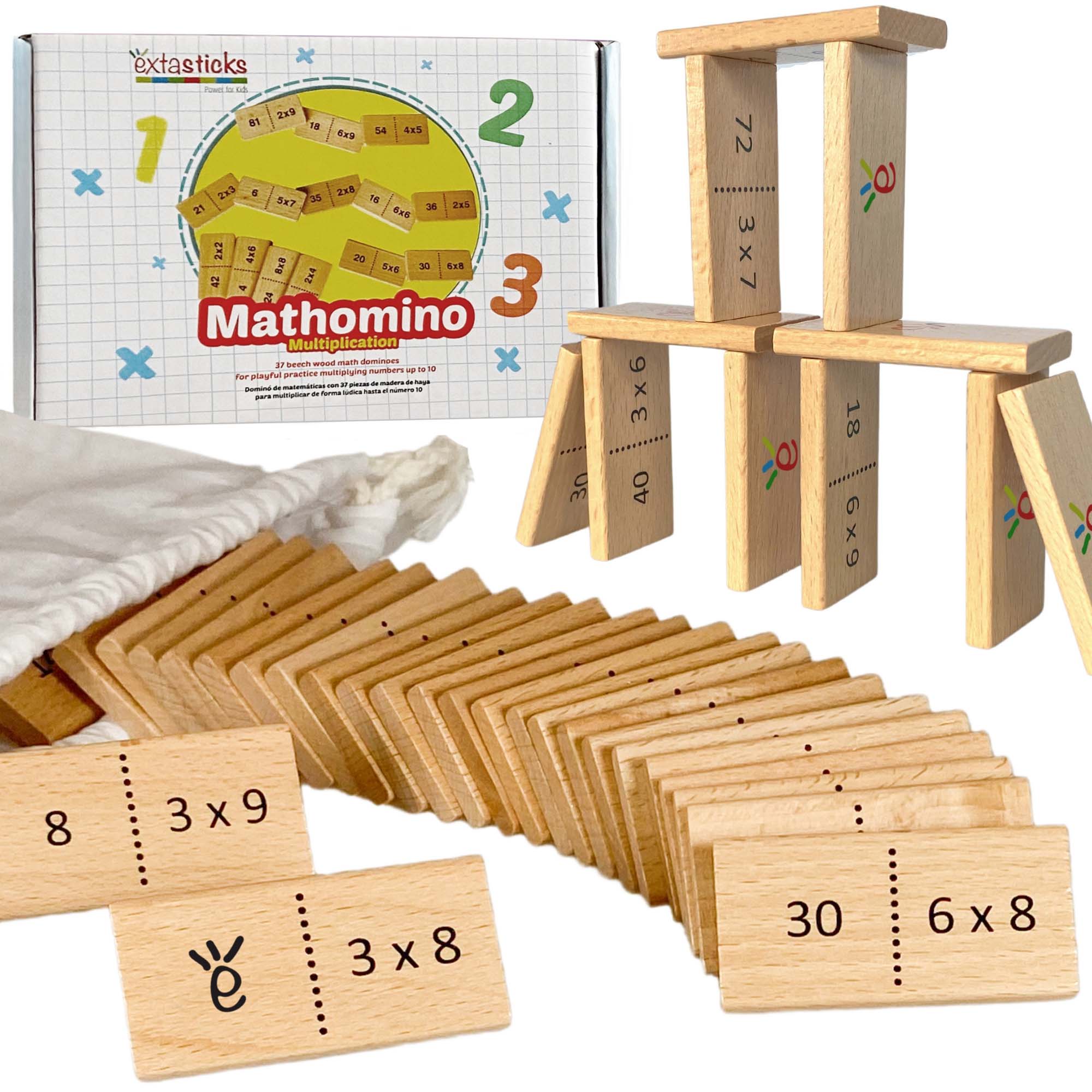 Mathomino Times Tables Multiplication Domino Math Game - A1 School Supplies